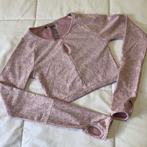 Gymshark Pink Crop Top - long sleeve
